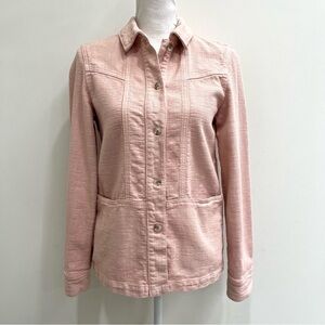 Caroll Paris powder pink cotton springtime lightweight jacket pastel size 36 S/M